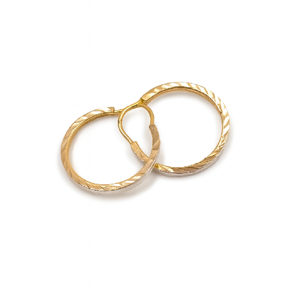 گوشواره طلا مدل حلقه ای تراش