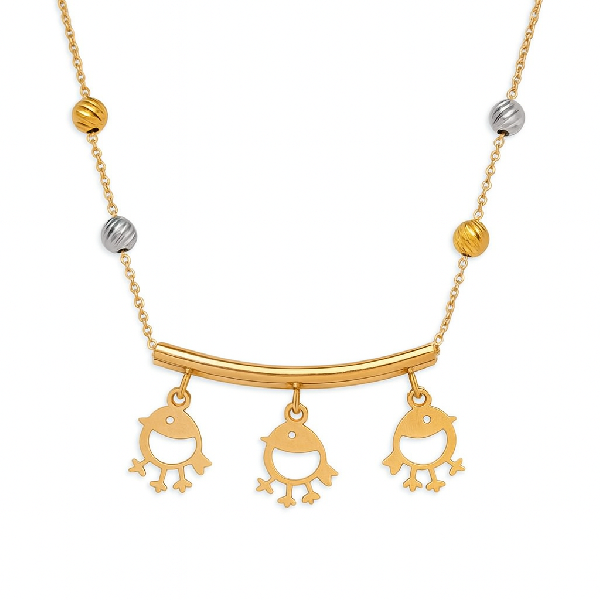 گردنبند طلا مدل سه دختر و البرنادو