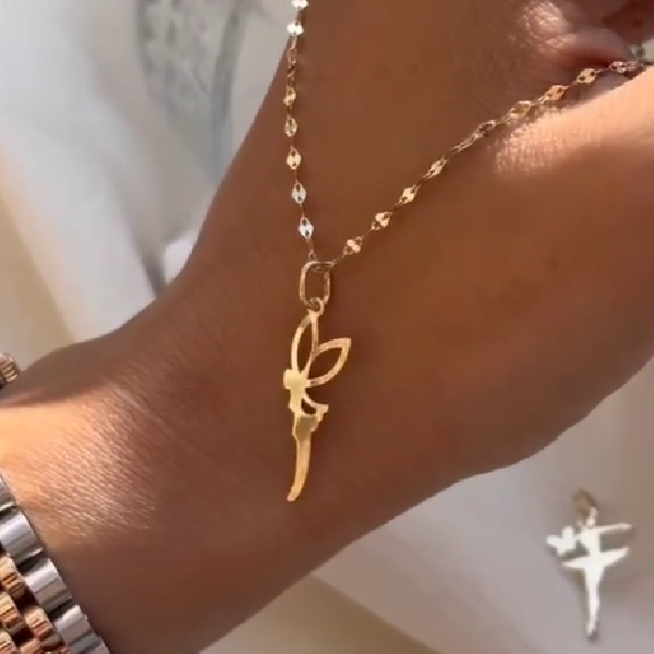 آویز طلا مدل بالرین