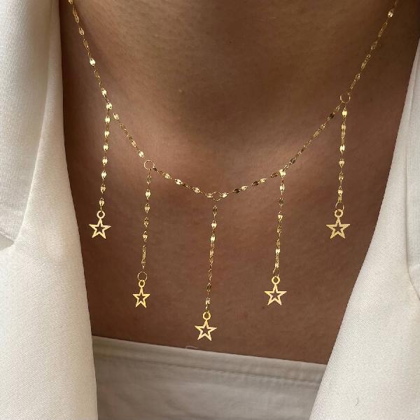 گردنبند شرابه‌ای ستاره‌ای