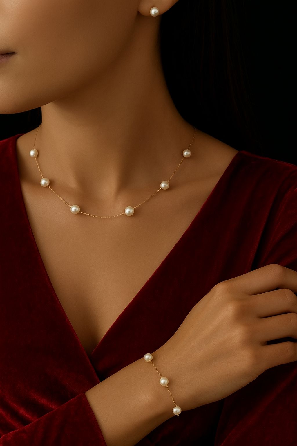 گردنبند مروارید پرورشی